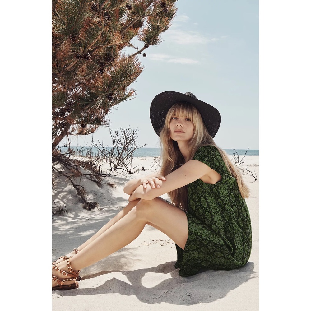 Anthropologie Rachel Tunic Dress Sleeveless Snake